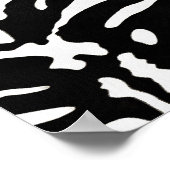 Zebra Camouflage Black and White Artistic Pattern Poster (Ecke)