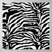 Zebra Camouflage Black and White Artistic Pattern Poster (Vorne)