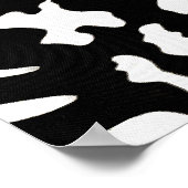 Zebra Camouflage Black and White Artistic Pattern Poster (Ecke)