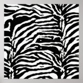 Zebra Camouflage Black and White Artistic Pattern Poster (Vorne)