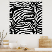 Zebra Camouflage Black and White Artistic Pattern Poster (Küche)