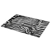 Zebra Camouflage Black and White Artistic Pattern Schneidebrett (Ecke)