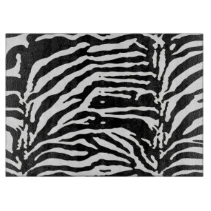 Zebra Camouflage Black and White Artistic Pattern Schneidebrett