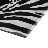 Zebra Camouflage Black and White Artistic Pattern Schneidebrett (Ecke)