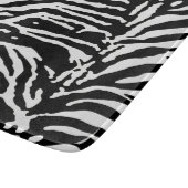 Zebra Camouflage Black and White Artistic Pattern Schneidebrett (Ecke)