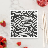 Zebra Camouflage Black and White Artistic Pattern Serviette (Beispiel)