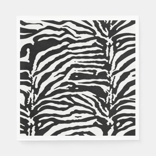 Zebra Camouflage Black and White Artistic Pattern Serviette (Vorderseite)