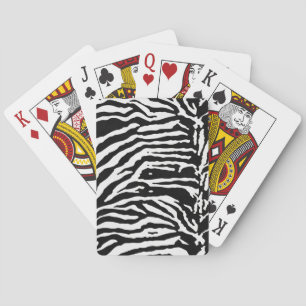 Zebra Camouflage Black and White Artistic Pattern Spielkarten
