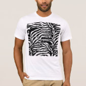 Zebra Camouflage Black and White Artistic Pattern T-Shirt (Vorderseite)