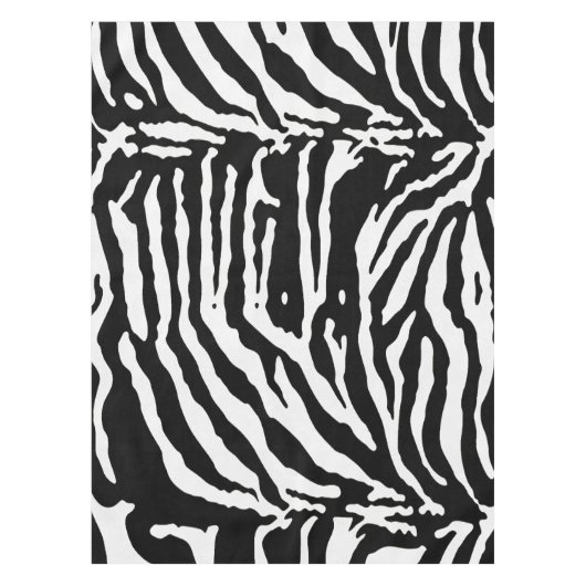 Zebra Camouflage Black and White Artistic Pattern Tischdecke (Vorderseite)