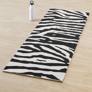 Zebra Camouflage Black and White Artistic Pattern Yogamatte