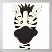 Zebra-Cartoon-Poster Poster (Vorne)