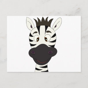 Zebra Cartoon Postkarte