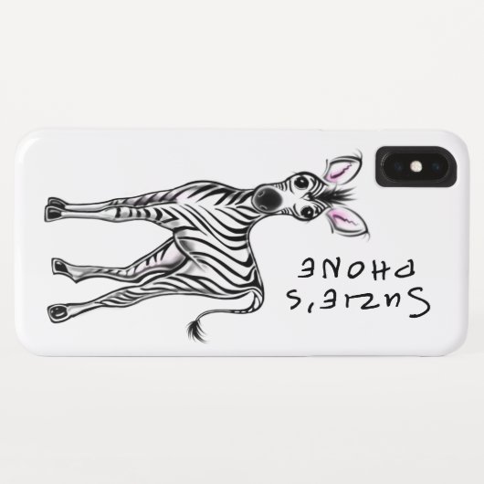 Zebra Case-Mate iPhone Hülle (Rückseite (Horizontal))
