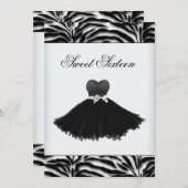 Zebra Chandelier Zebra 16 . Geburtstag Birthday Einladung (Vorne/Hinten)