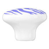 Zebra Cheetah Leopard Skin Monogram Lavender White Keramikknauf (Seitenansicht)