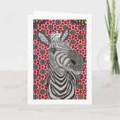Zebra Christmas Card Feiertagskarte (Rückseite)