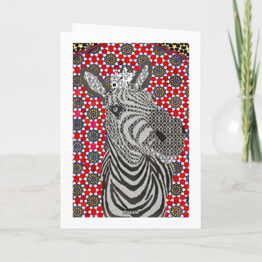 Zebra Christmas Card Feiertagskarte (Rückseite)