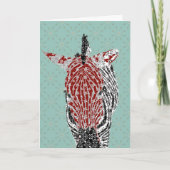 Zebra Christmas Card Feiertagskarte (Vorderseite)