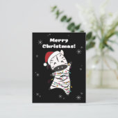 Zebra Christmas Zebras Winter Animals Feiertagspostkarte (Stehend Vorderseite)