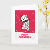 Zebra Christmas Zebras Winter Animals Karte (Gelbe Blume)