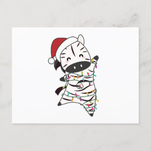 Zebra Christmas Zebras Winter Animals Postkarte