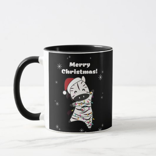 Zebra Christmas Zebras Winter Animals Tasse (Links)