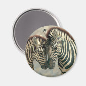 zebra-clip-art-3 magnet (Vorderseite/Rückseite)