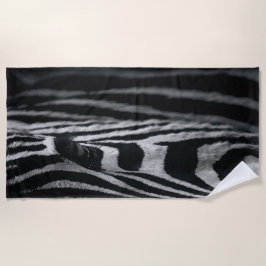 Zebra Close Up – Black and White Animal Art Strandtuch