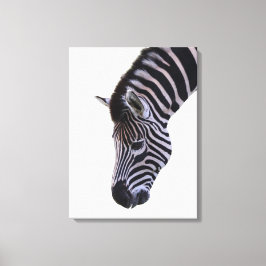 Zebra Close-Up | Black & White Wildlife Wall Art Leinwanddruck