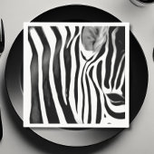 Zebra close up print   serviette