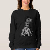 Zebra Coffee Drink White Sweatshirt (Vorderseite)