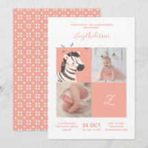 Zebra Confetti・ Alphabet Monogram Niedliche Babydu