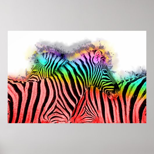 Zebra Couple Art Poster (Vorne)