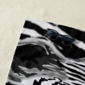 Zebra Couple Beach Handtuch Schwarz-weiß Streifen (Beispiel)