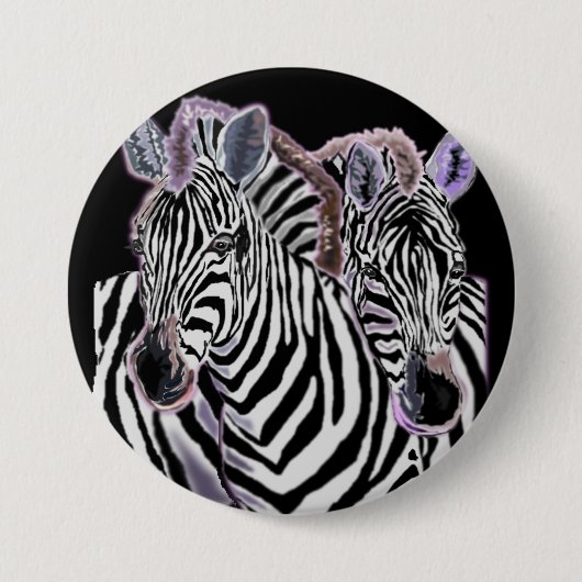 Zebra Couple Family Button (Vorderseite)