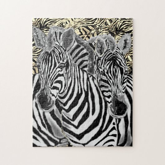 Zebra Couple Jigsaw Puzzle (Vertikal)