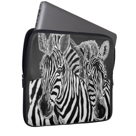 Zebra Couple Laptop Sleeve (Vorne Rechts)