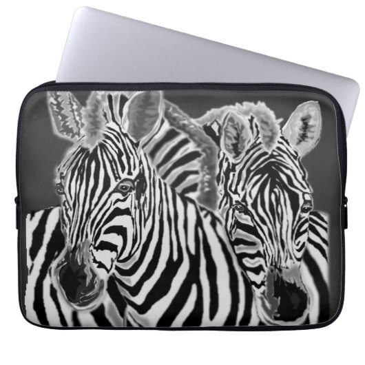Zebra Couple Laptop Sleeve (Vorderseite)