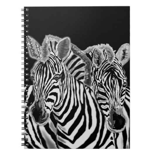 Zebra Couple-Notebook Notizblock (Vorderseite)
