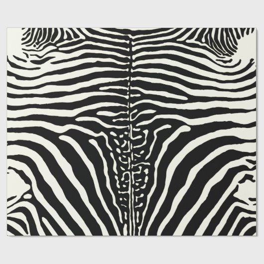Zebra Cowhide Drucken Sie schwarz-weiß Umhüllungsp Geschenkpapier (Flach)