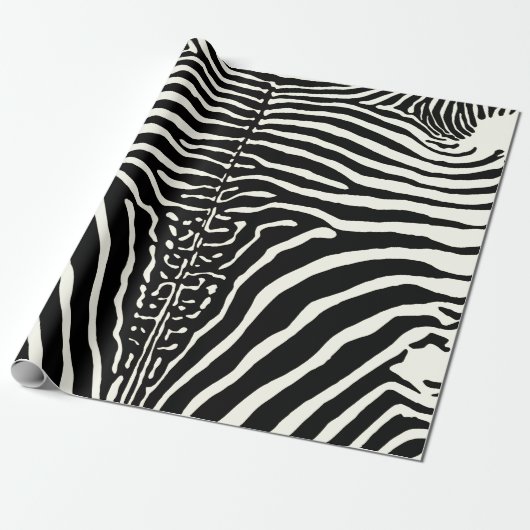 Zebra Cowhide Drucken Sie schwarz-weiß Umhüllungsp Geschenkpapier (Ungerollt)