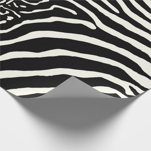 Zebra Cowhide Drucken Sie schwarz-weiß Umhüllungsp Geschenkpapier (Ecke)