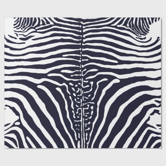 Zebra Cowhide Print Schwarzweiß Packpapier (Flach)
