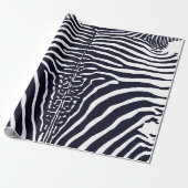 Zebra Cowhide Print Schwarzweiß Packpapier (Ungerollt)