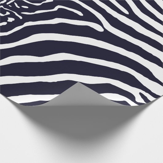 Zebra Cowhide Print Schwarzweiß Packpapier (Ecke)