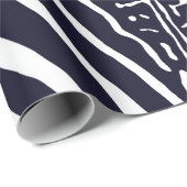 Zebra Cowhide Print Schwarzweiß Packpapier (Rolleneckpunkt)
