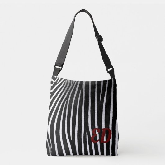 ZEBRA CROSSBODY BAG TRAGETASCHEN MIT LANGEN TRÄGERN (Vorderseite)