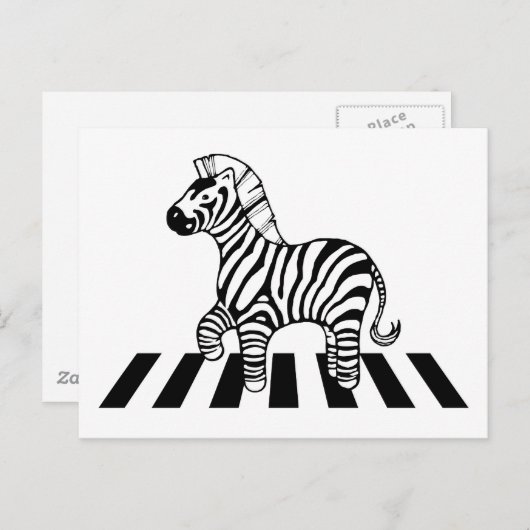 Zebra Crossing Postkarte (Vorne/Hinten)