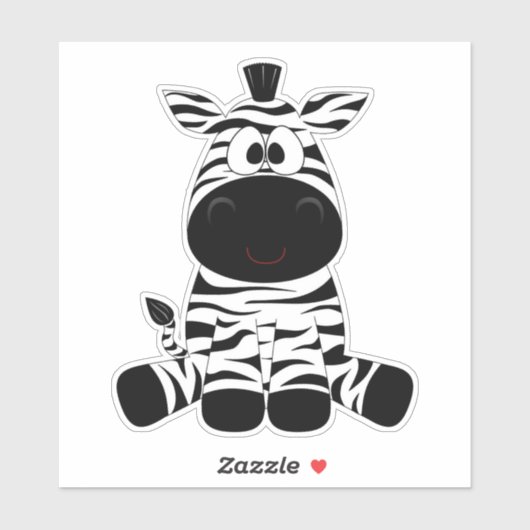 Zebra Custom-Cut Vinyl Sticker (Blatt)